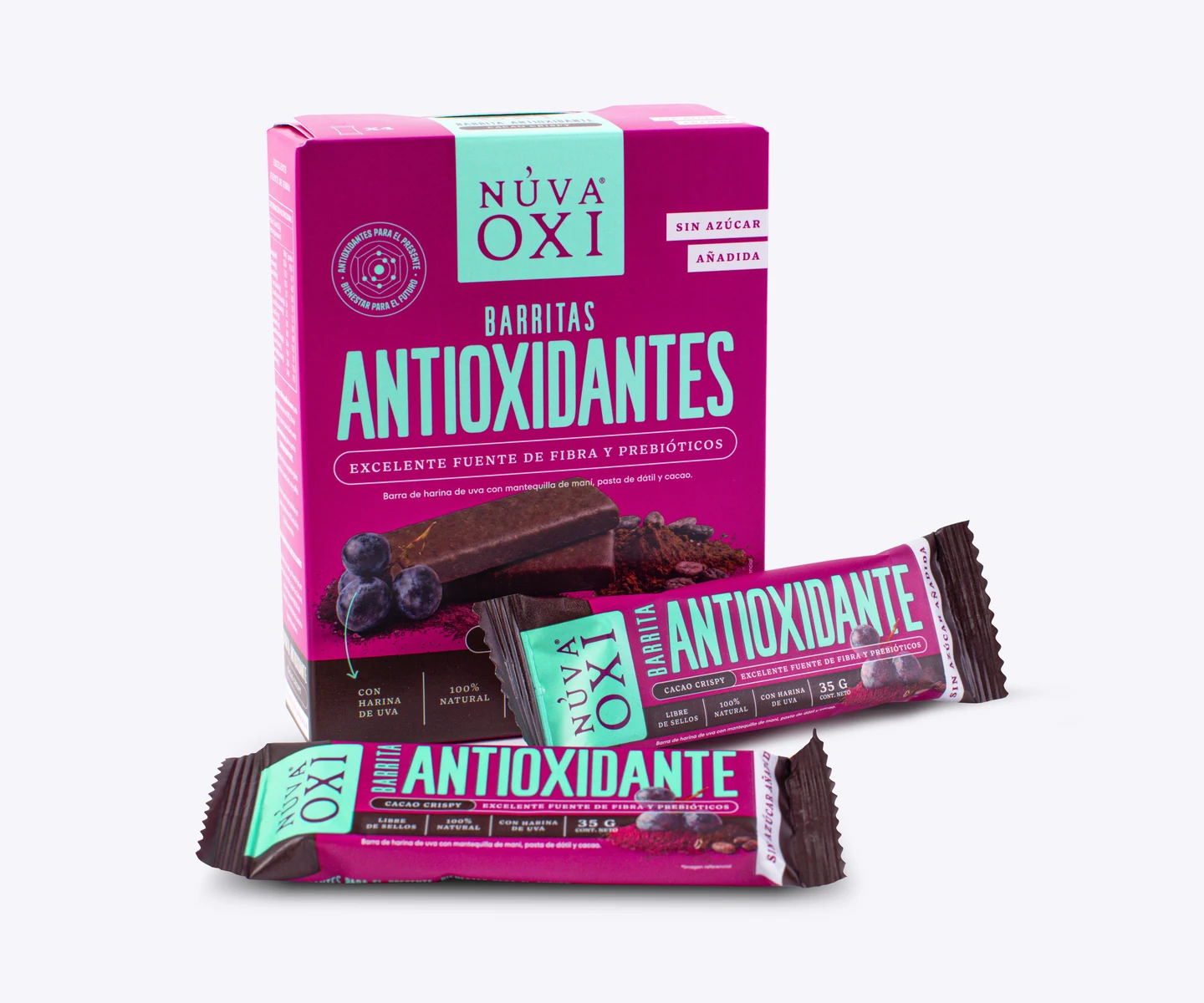 Estuche y barritas Nüva Oxi Cacao Crispy